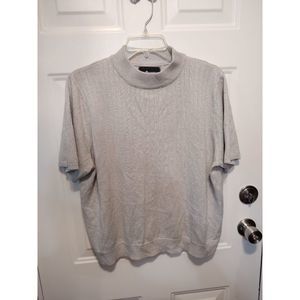 Sag Harbor Grey & Silver‎ Turtle Neck Sweater Women's Size Large